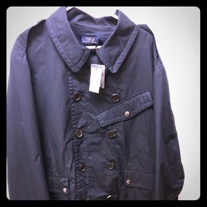 Polo Ralph Lauren Peacoat Jacket Men XL Navy Blue